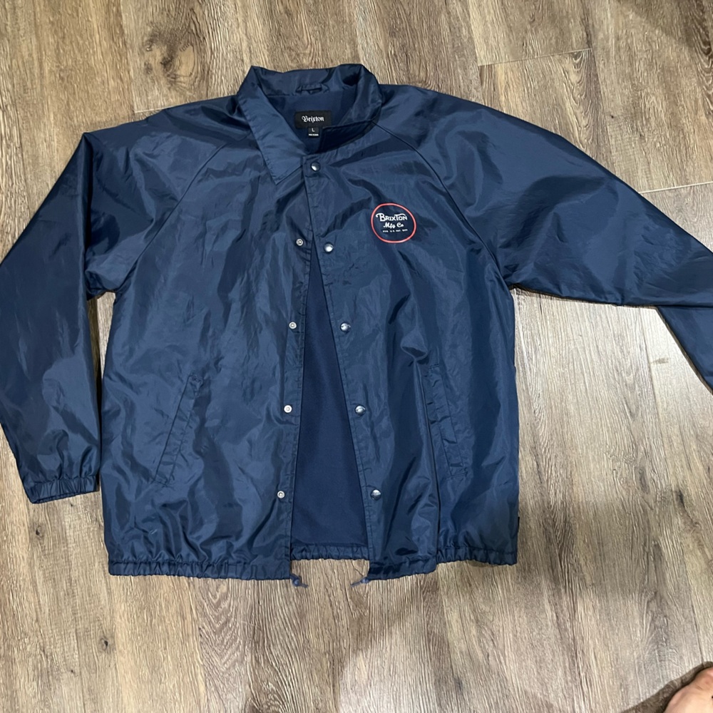 Brixton Navy Windbreaker Jacket